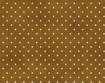 Pin Dots HALF YARD Dark Gold 609-S Maywood Studio 100% Cotton Fabric
