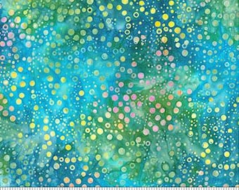 POP Dots HALF YARD Pond 81900-71 by Banyan Batiks / Northcott 100% Cotton Batik Fabric