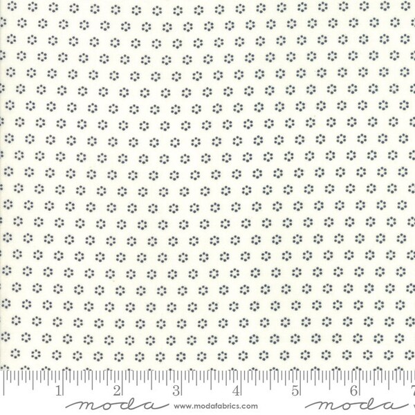 Bolt End 2/3 yd - Polka Dot Circles Natural/Black 20354-27 by Fig Tree Co / Moda  100% Cotton Fabric