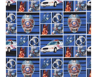 Hometown Heroes HALF YARD Police PD-1115 by Print Concepts/Sykel Enterprise 100% Cotton Fabric