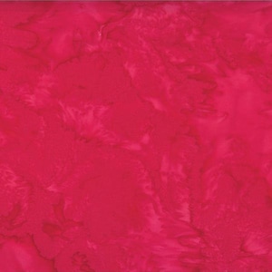Hoffman Batiks HALF YARD Lucy Hot Pink 1895-348 Bali Hand Dyed 100% Cotton Batik Fabric