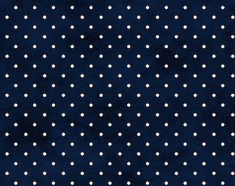 Pin Dots HALF YARD Rich Navy 609-NN Maywood Studio 100% Cotton Fabric - cut continuous