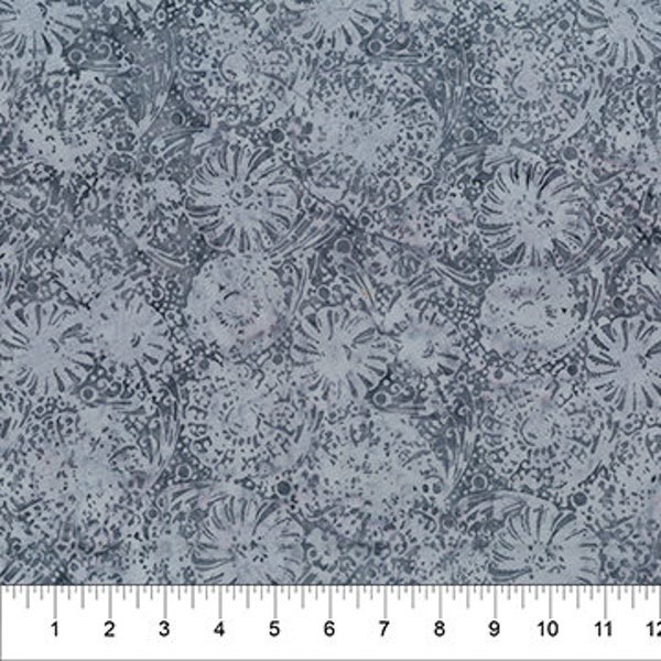 Sea Urchins Dark Gray Batik 80720-92 by Banyan Batiks 100% Cotton Batik Quilting Fabric Yardage
