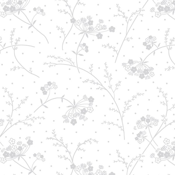 Make A Wish White on White 9394-WW by Kimberbell Basics / Maywood Studio 100% Cotton Quilting Fabric Yardage