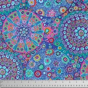 Millefiore HALF YARD Aqua GP92.AQUA Kaffe Fassett 100% Cotton Quilting Fabric - cut continuous