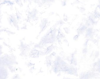 Hoffman Batiks HALF YARD Dewdrop White Gray Watercolor 1895-462 Bali Hand Dyed 100% Cotton Batik