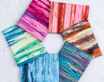 Express Yourself Batik FABRIC BUNDLE - Free Shipping - Ready to Ship - 100% Cotton Batik Quilt Shop Quality - Six Fabrics Total