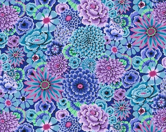 Enchanted - Blue GP172.BLUE by Kaffe Fassett / FreeSpirit 100% Cotton Quilting Fabric Yardage