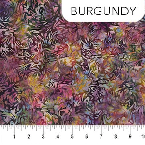 BFFs Batik HALF YARD Burgundy 81600-29 Banyan Batiks 100% Cotton Batik Quilting Fabric