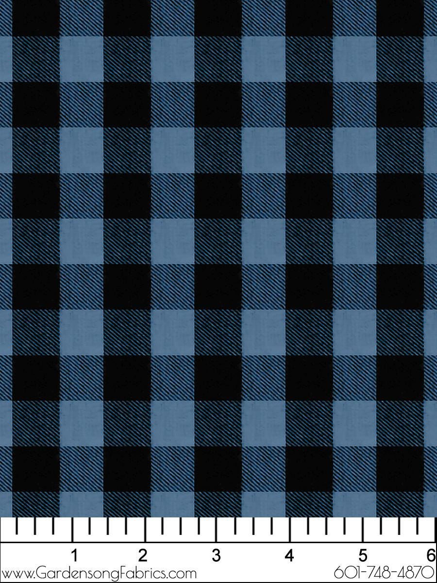 Buffalo Check HALF YARD Blue 11168-494 by Wilmington Prints 100