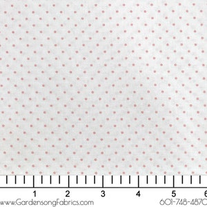 Essential Dots HALF YARD White / Baby Pink 8654-59 Moda 100% Cotton Quilting Fabric