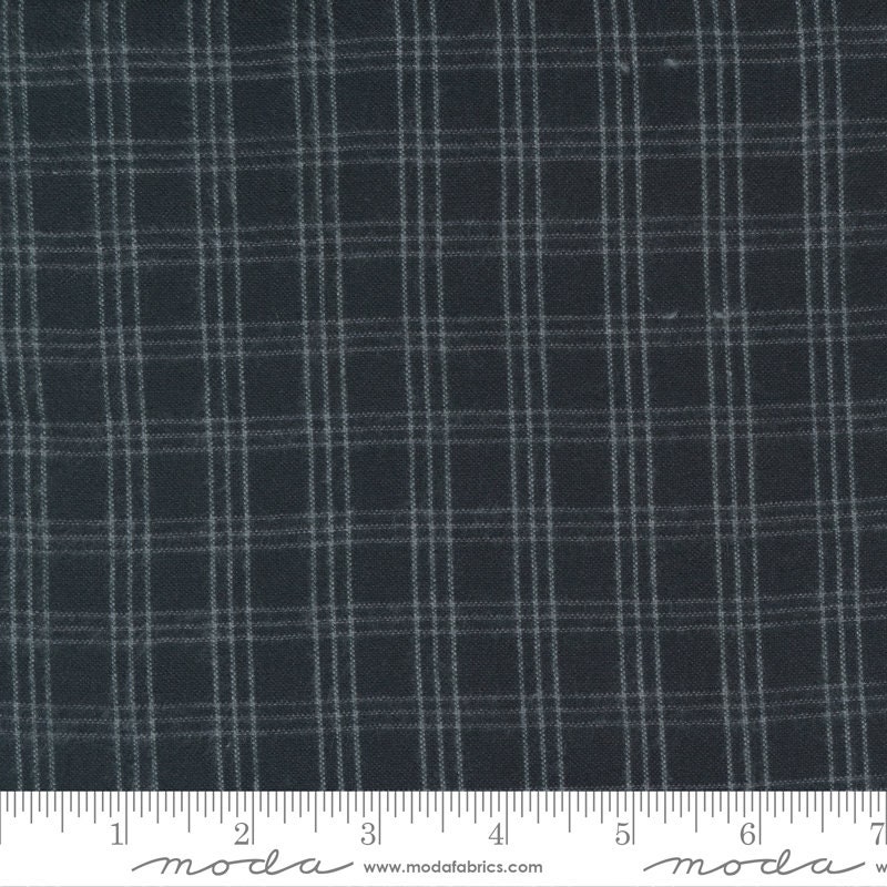 Urban Homestead Wovens HALF YARD Triple Plaid Charcoal 49150-18 by Primitive Gatherings / Moda 100% Cotton Fabric