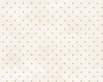 Beautiful Basics Pin Dots - Ivory/Tan 609-ET by Maywood Studio 100% Cotton Fabric Yardage