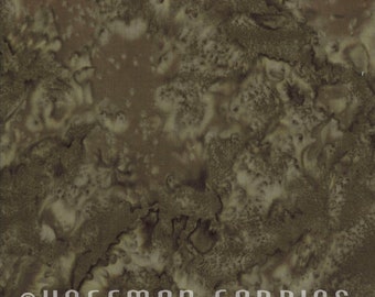 Hoffman HALF YARD Chestnut Brown Watercolor Batik 1895-051 Bali Hand Dyed 100% Cotton Batik Fabric - cut continuous
