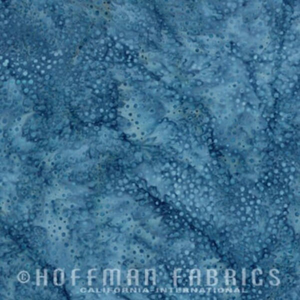 Bali Chops Denim Blue Batik 885-065 by Hoffman California Fabrics 100% Cotton Batik Fabric Yardage