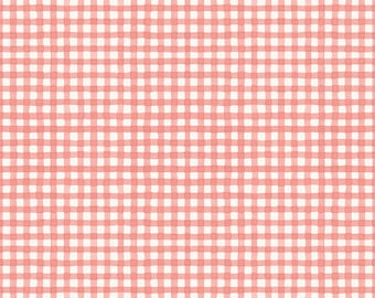 Countryside Gingham HALF YARD Coral 14537-CORAL Riley Blake Designs 100% Cotton Fabric - cut continuous