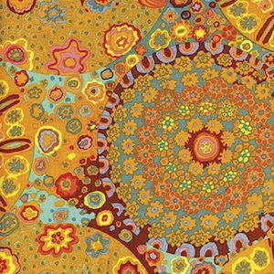 Millefiore HALF YARD Orange GP092.ORAN Kaffe Fassett / FreeSpirit 100% Cotton Quilting Fabric