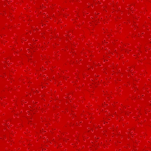 Folio - Cardinal Red 7755-81 by Henry Glass 100% Cotton Quilting Fabric Yardage