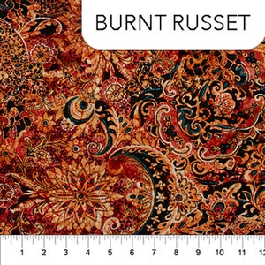 Lustre HALF YARD Burnt Russet Batik w/Silver Metallic Dots  81221-37 by Banyan Batiks 100% Cotton Batik Fabric
