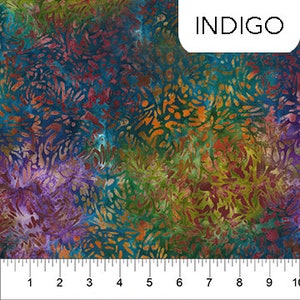 BFFs HALF YARD Indigo Batik  81600-45 Banyan Batiks / Northcott 100% Cotton Batik Quilting Fabric