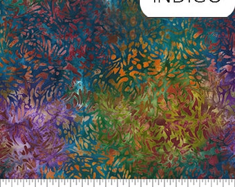 BFFs HALF YARD Indigo Batik  81600-45 Banyan Batiks / Northcott 100% Cotton Batik Fabric - cut continuous