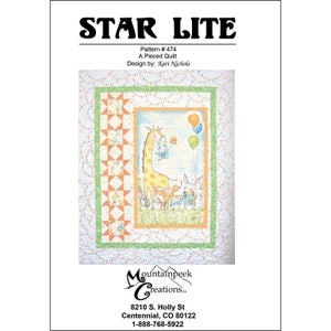 Pattern &quot;Star Lite Quilt&quot; MOC474 by Mountainpeek Creations Paper Pattern **not a PDF pattern**