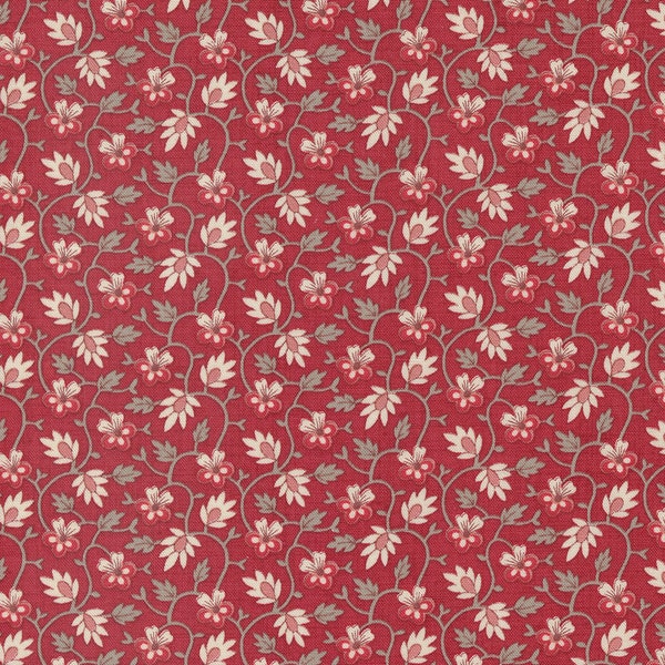 Chateau De Chantilly Moliere Vine Rouge (red) 13945-14 by Moda 100% Cotton Quilting Fabric Yardage
