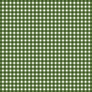 May include: A seamless pattern of a green and white checkered design. The pattern consists of evenly spaced squares, creating a classic gingham or picnic table cloth appearance. The color palette is a combination of dark and light green with white.