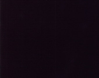 Bella Solid HALF YARD Super Black 9900-96 Moda 100% Cotton Quilting Fabric