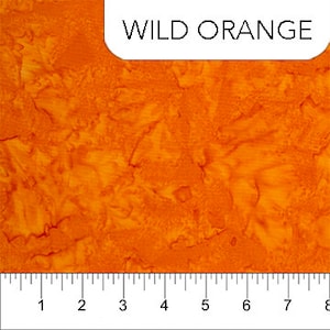 Shadows HALF YARD Wild Orange Batik 81300-59 by Banyan Batiks 100% Cotton Fabric