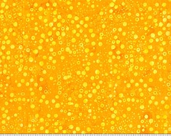POP Dots HALF YARD Sunkist 81900-54 by Banyan Batiks / Northcott 100% Cotton Batik Fabric