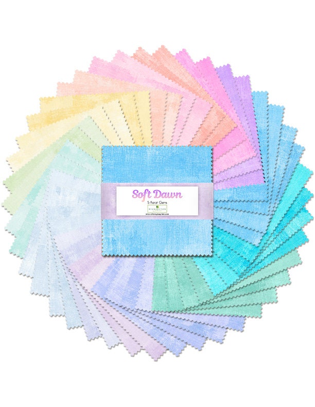 Charm Pack - Soft Dawn 507-113-507 by Wilmington Prints 100% Cotton Precut Fabric Squares