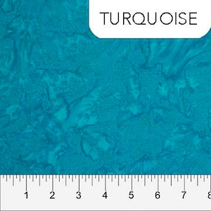 Shadows HALF YARD Tropical Blue (Turquoise) Batik 81300-62 by Banyan Batiks 100% Cotton Fabric