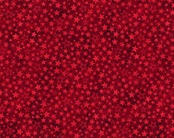 Tonal Stars HALF YARD Red 29050-24 Northcott 100% Cotton Quilting Fabric - cut continuous