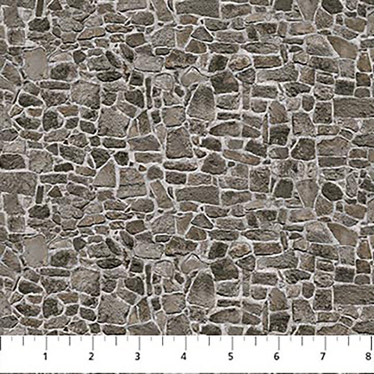 Naturescapes Basics Flagstones HALF YARD Dk Gray 25495-95 Northcott 100% Cotton Fabric