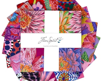 Fat Quarter Bundle - Hot 4FQGP.HotAug23 Kaffe Fassett / FreeSpirit 100% Cotton Precut Fabric