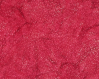 Hoffman Bali Chops  HALF YARD Lucy Red Batik 885-348 100% Cotton Batik Fabric