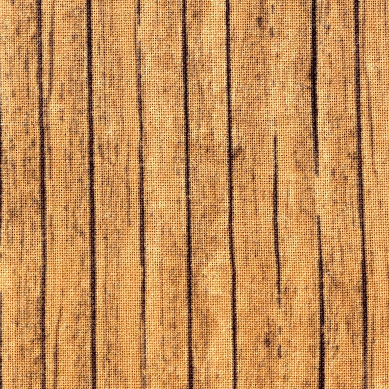 May include: A woven fabric featuring a light tan and golden yellow base color with a distinct vertical striped pattern in dark brown. The texture of the material is clearly visible, showing a consistent grid-like weave throughout the entire surface.