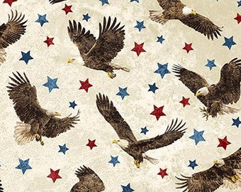 Stars & Stripes VII Eagles 39436-30 by Northcott 100% Cotton Quilting Fabric Yardage