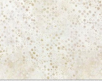 POP Dots HALF YARD Ecru 81900-12 by Banyan Batiks / Northcott 100% Cotton Batik Fabric