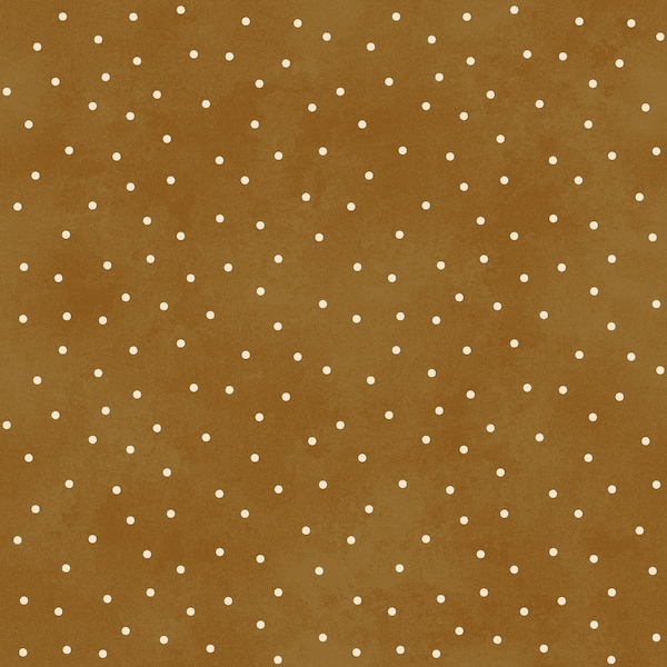 Scattered Dots - Gingerbread 8119-T by Maywood Studio 100% Cotton Quilting Fabric Yardage