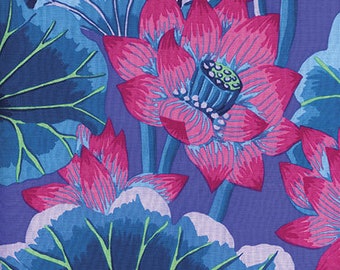 Kaffe Fassett Lake Blossoms Blue GP93.BLUEX by FreeSpirit 100% Cotton Quilting Fabric Yardage