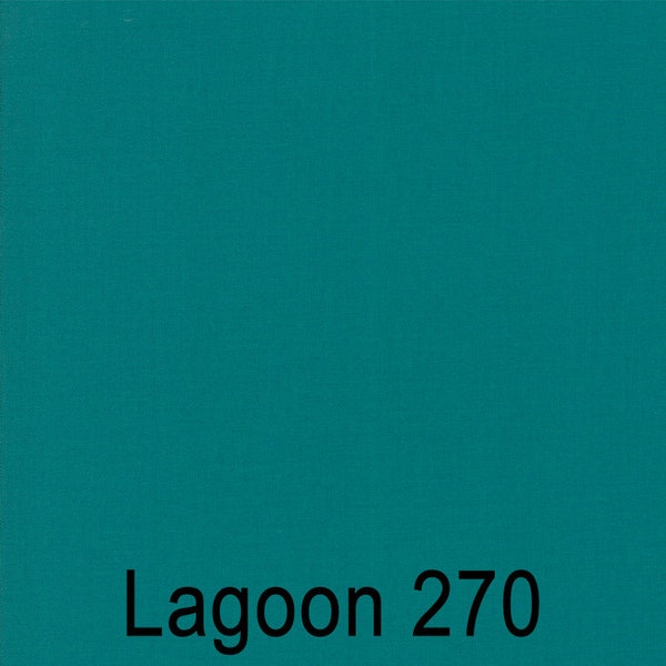 Bella Solid Lagoon 9900-270 by Moda 100% Cotton Fabric Yardage
