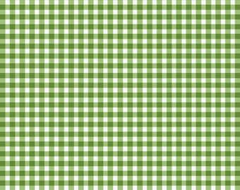 Check HALF YARD Grass Green 610-GG4 Maywood Studio 100% Cotton Fabric - cut continuous