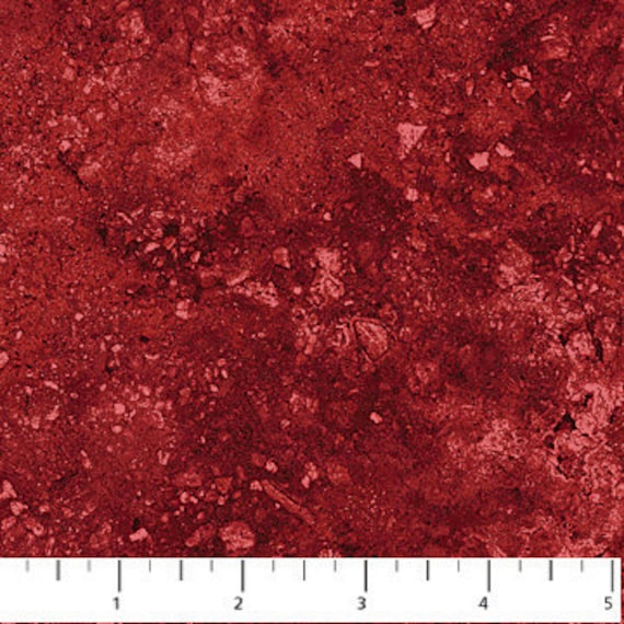 Stonehenge HALF YARD Dark Red Northcott 3954-190 100% Cotton Quilting Fabric