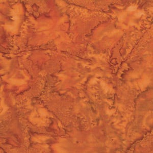 May include: Abstract fabric with a marbled pattern in shades of orange and brown.