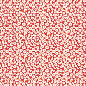 Hopscotch & Freckles Mini Calico Red 21922  by Poppie Cotton 100% Cotton Quilting Fabric by the HALF YARD