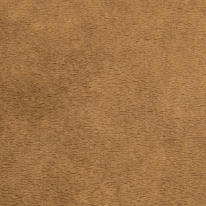 May include: Close-up of a textured, brown fabric. The material has a soft, plush appearance with a slightly uneven surface, suggesting a cozy texture. The color is a warm, earthy tone.