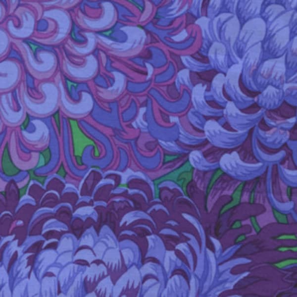 Japanese Chrysanthemum - Purple PJ041.PURPL by Kaffe Fassett / FreeSpirit 100% Cotton Quilting Fabric Yardage
