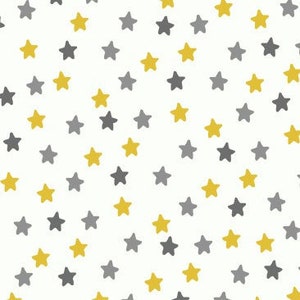 To The Moon & Back Scattered Stars HALF YARD White 10093-WHIT by Michael Miller 100% Cotton Quilting Fabric